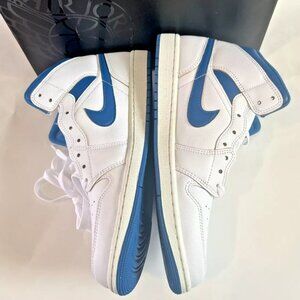NEW Nike AIR JORDAN 1 MID SE White / Industrial Blue FN5215141 Men's US11